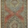 5′ x 10′ Vintage Turkish Konya Runner Rug – Rust & Blue 5′ x 10′ Vintage Turkish Konya Runner Rug – Rust & Blue