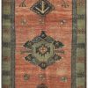 5′ x 13′ Rust Turkish Oushak Tribal Runner Rug – Hand-Knotted Wool