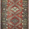 5′ x 12′ Turkish Oushak Red Vintage Runner Rug Traditional Wool