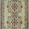 5′ x 10′ Turkish Ivory Red Vintage Rug Traditional Wool