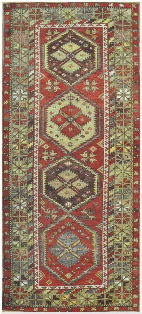 5′ x 11′ Vintage Turkish Oushak Wide and Long Runner Rug