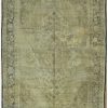 6′ x 11′ Turkish Oushak Neutral Vintage Rug Transitional Wool
