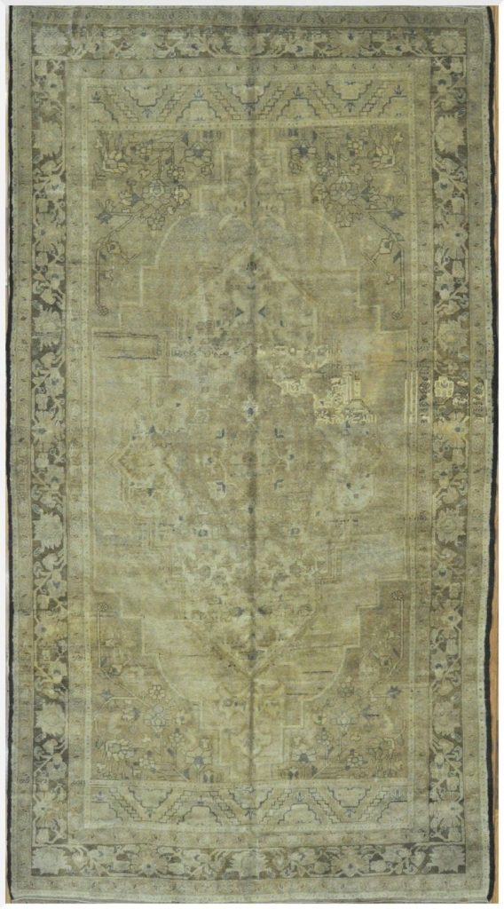6′ x 11′ Turkish Oushak Neutral Vintage Rug Transitional Wool