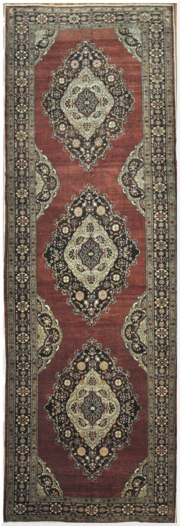 5′ x 16′ Turkish Oushak Burgundy Vintage Runner Rug Traditional Wool 5′ x 16′ Turkish Oushak Burgundy Vintage Runner Rug Traditional Wool