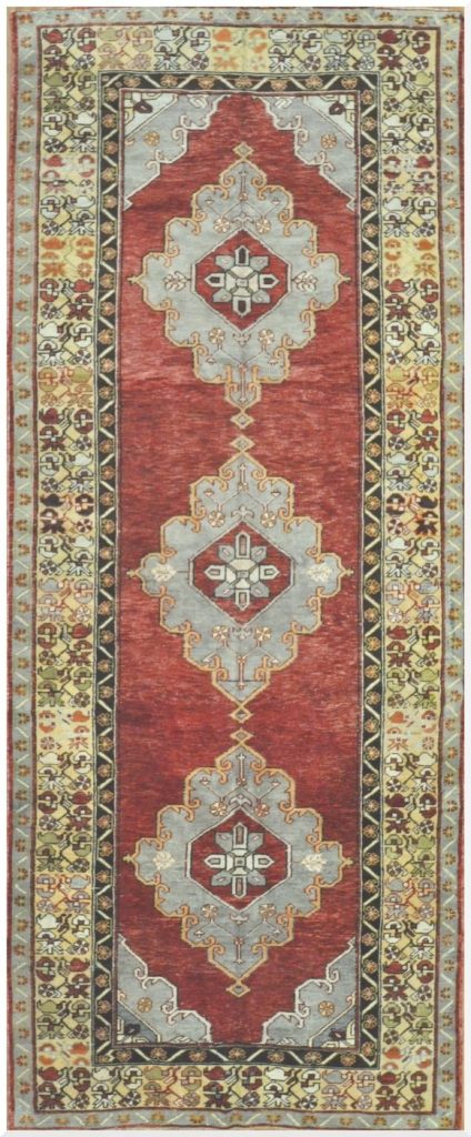 5′ x 12′ Vintage Turkish Oushak Red Double Medallion Runner Rug – Traditional Hand-Knotted Wool 5′ x 12′ Vintage Turkish Oushak Red Double Medallion Runner Rug – Traditional Hand-Knotted Wool