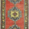6′ x 11′ Turkish Oushak Rust Ivory Medallion Runner – Vintage Hand-Knotted Wool
