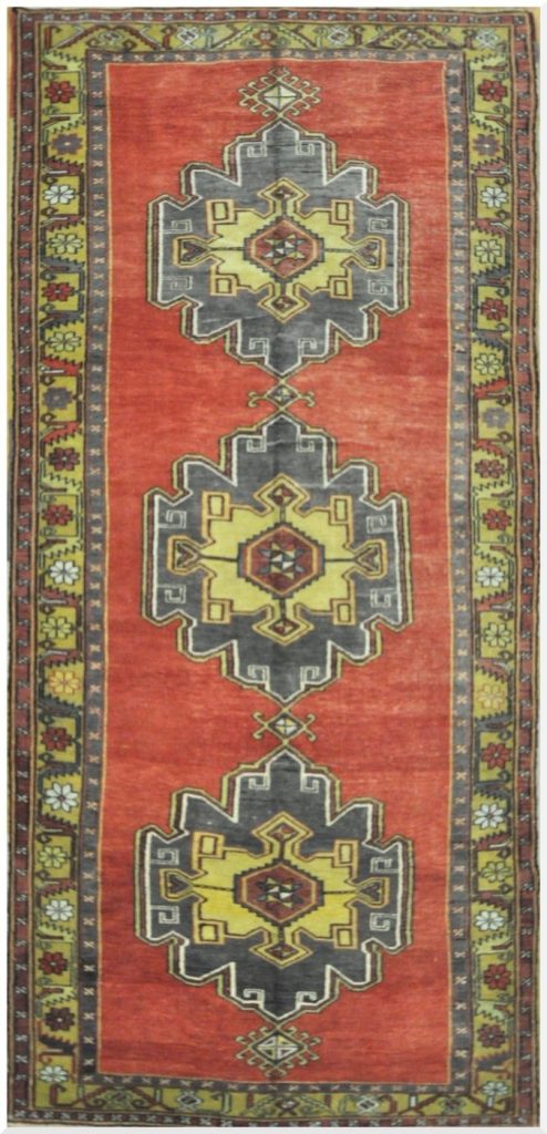 6′ x 11′ Turkish Oushak Rust Ivory Medallion Runner – Vintage Hand-Knotted Wool 6′ x 11′ Turkish Oushak Rust Ivory Medallion Runner – Vintage Hand-Knotted Wool