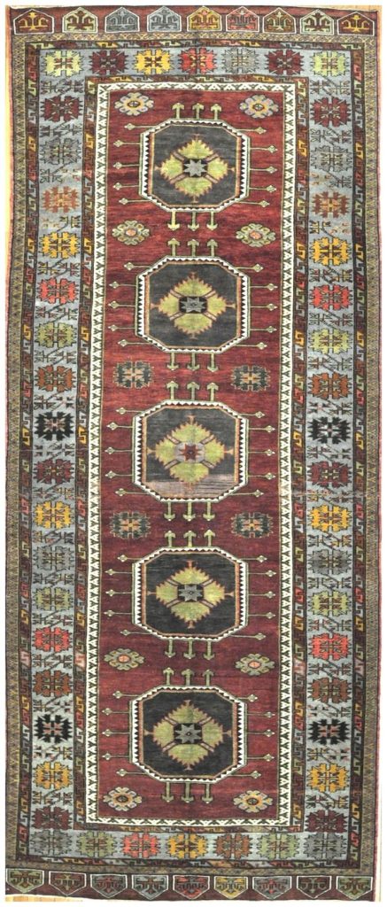5′ x 14′ Red Fine Hand-Knotted Vintage Turkish Anatolian Runner – Traditional Wool