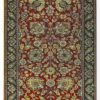 3′ x 16′ India Tabriz Design Red Floral Runner – Hand-Knotted Wool