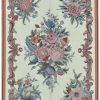 4′ x 6′ Cream Floral Handmade Needlepoint Rug – Chinese Aubusson Style Wool 4′ x 6′ Cream Floral Handmade Needlepoint Rug – Chinese Aubusson Style Wool