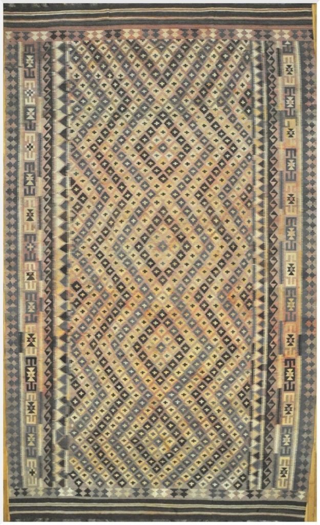 9′ x 17′ Vintage Afghan Kilim Rug – Beige