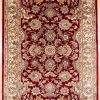 4′ x 6′ Burgundy Red Hand-Knotted Vintage India Tabriz Design Rug – Traditional Wool