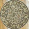 6′ x 6′ India Tabriz Design Round Beige Fine Hand-Knotted Rug – Traditional Wool