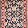 4′ x 6′ Navy Fine Hand-Knotted Indian Tabriz Rug – Traditional Wool