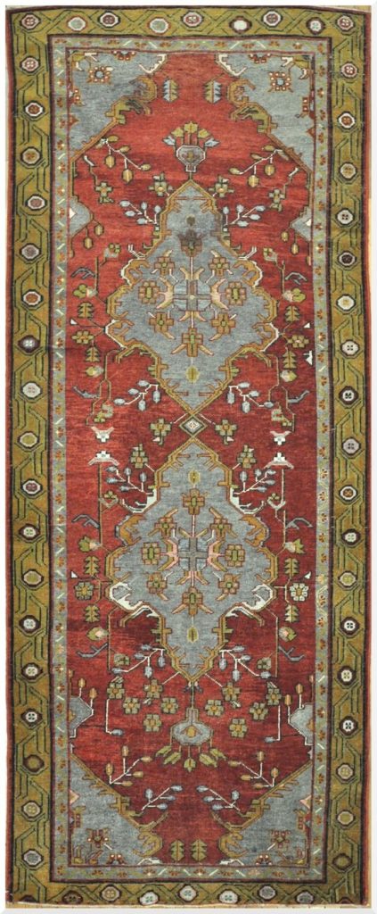 5′ x 12′ Turkish Red Vintage Runner Rug – Traditional Hand-Knotted Wool