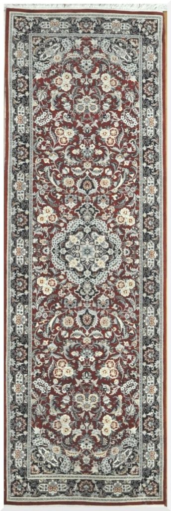 3′ x 8′ Red Fine Hand-Knotted Pakistan Kashan Design  Oriental Rug – Traditional Wool