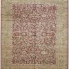 8′ x 10′ Indian Red Oriental Rug Traditional Wool