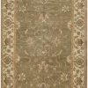 5′ x 9′ Turkey Oushack Green Oriental Rug Traditional Wool