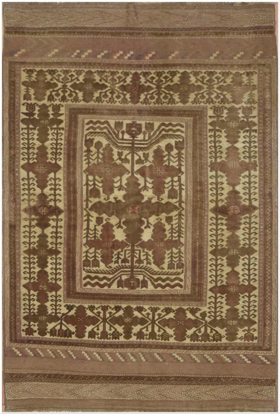 6′ x 9′ Afghan Sumack Handmade Oriental Rug – Earth Tones 6′ x 9′ Afghan Sumack Handmade Oriental Rug – Earth Tones