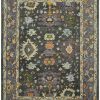 10′ x 13′ Dark Grey Fine Hand-Knotted Turkish Oushak Rug – Transitional Wool 10′ x 13′ Dark Grey Fine Hand-Knotted Turkish Oushak Rug – Transitional Wool