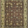 8′ x 10′ Indian Brown Oriental Rug Traditional Wool