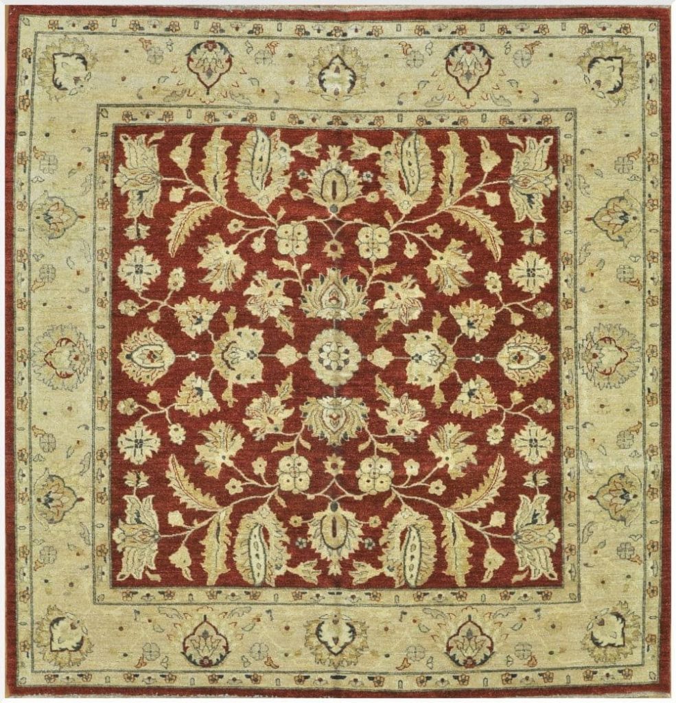 8′ x 9′ Pakistani Red New Oriental Rug Transitional Wool
