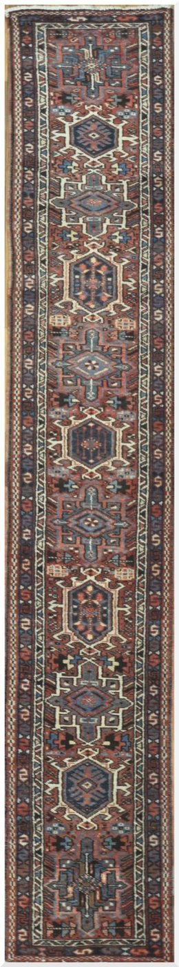 2′ x 11′ Red Vintage Persian Karajeh Runner – Hand Knotted 2′ x 11′ Red Vintage Persian Karajeh Runner – Hand Knotted