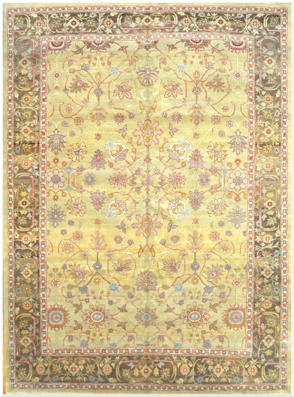 10′ x 14′ Egyptian Yellow Traditional Oriental Rug – Handmade Wool