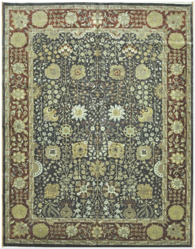 9′ x 12′ Handmade India Oriental Rug – Charcoal