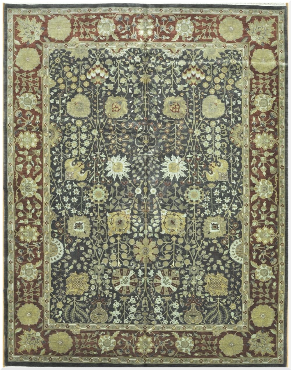 9′ x 12′ Handmade India Oriental Rug – Charcoal