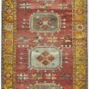 5′ x 11′ Turkish Oushak Red Vintage Rug Transitional Wool