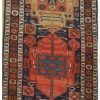 3′ x 11′ Antique Persian Karajeh Rug Red Blue Hand Knotted Wool