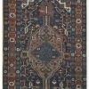 3′ x 15′ Tribal Handmade Persian Heriz Runner – Traditional Geometric Style, Navy & Rust 3′ x 15′ Tribal Handmade Persian Heriz Runner – Traditional Geometric Style, Navy & Rust