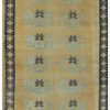 3′ x 10′ Turkish Gold Blue Transitional Runner Hand Knotted Wool