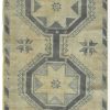 4′ x 13′ Vintage Turkish Oushak Beige Tribal Runner Wool