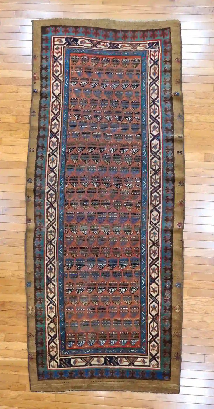 4′ x 9′ Persian Hashtroud(Camel hair) Rust Wool Runner Rug – Traditional Hand Knotted 4′ x 9′ Persian Hashtroud(Camel hair) Rust Wool Runner Rug – Traditional Hand Knotted