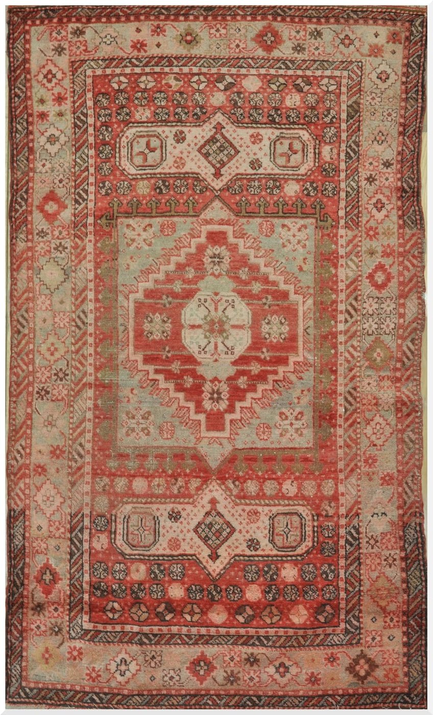 4′ x 7′ vintage Turkish Rust Oushak Rug – Traditional Wool