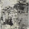 8′ x 10′ Grey Fine Hand-Knotted Indian Modern Design Rug – Contemporary Wool