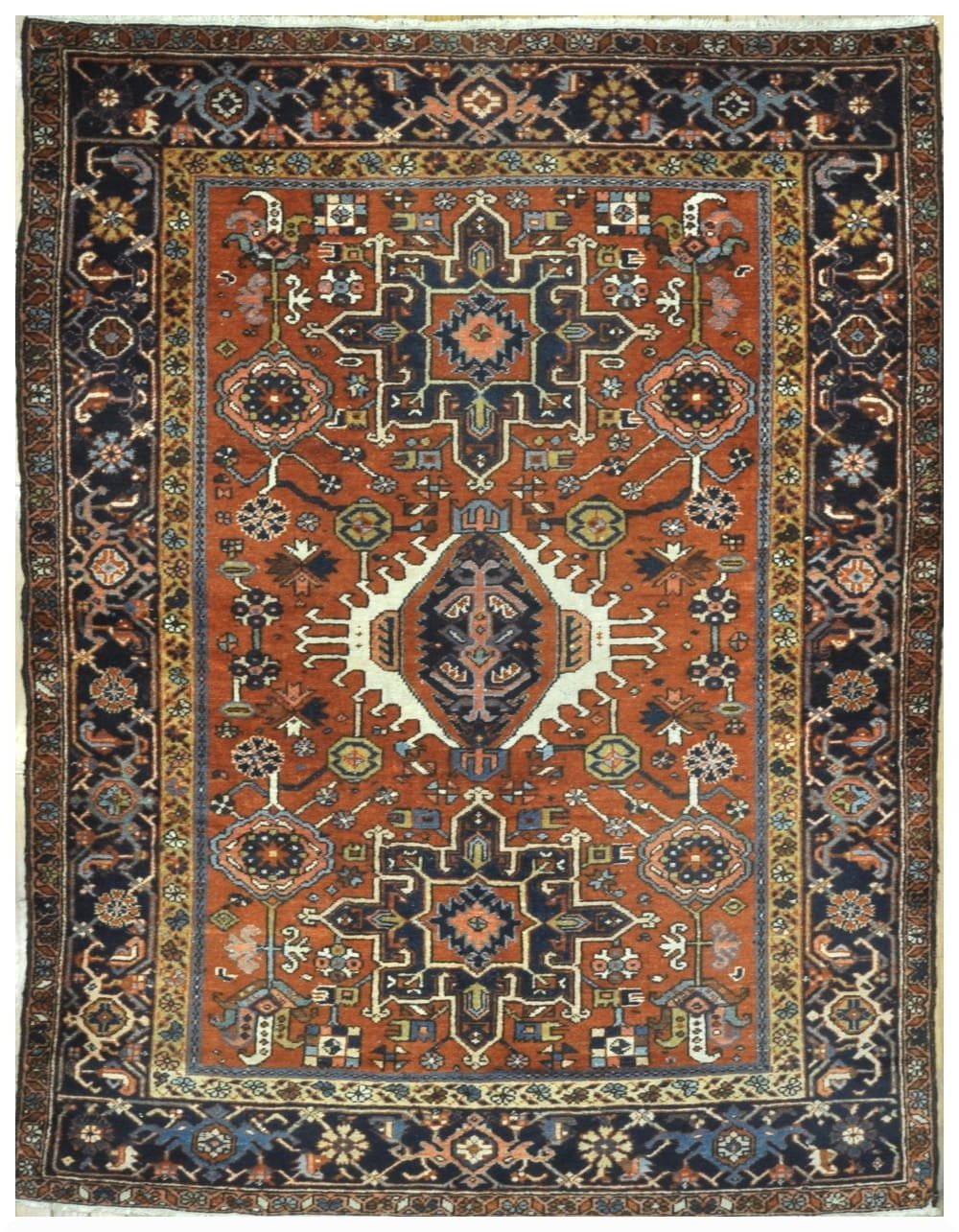 5′ x 6′ Red Fine Hand-Knotted Persian Karajeh Rug – Traditional Wool