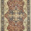 11′ x 19′ Hand-Knotted Persian Heriz Serapi Rug – Rust