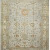 14′ x 17′ Ivory Fine Hand-Knotted Indian Oushak Rug – Transitional Wool