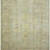 13′ x 17′ Vintage Turkish Oushak Pale Blue – Traditional Hand Knotted Wool