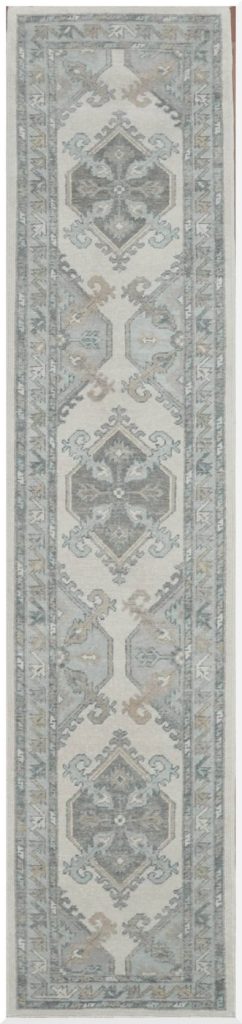 3′ x 13′ Turkey Ivory Oushak Runner Rug Transitional Hand Knotted Wool 3′ x 13′ Turkey Ivory Oushak Runner Rug Transitional Hand Knotted Wool