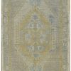 2′ x 3′ Turkish Beige Blue Accent Rug Transitional Wool