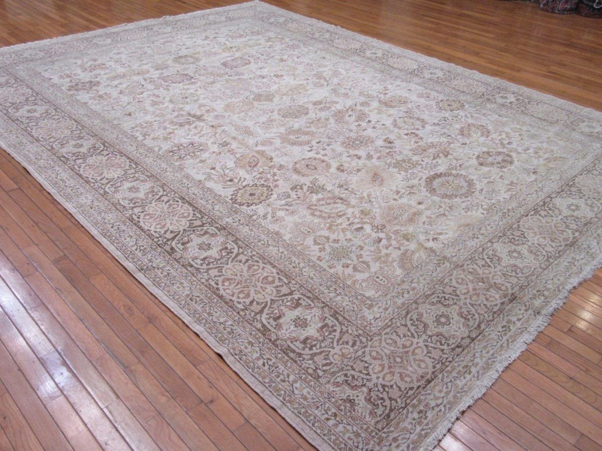 10′ x 13′ Turkish Sivas Tabriz Design Rug – Vintage Hand-Knotted Wool