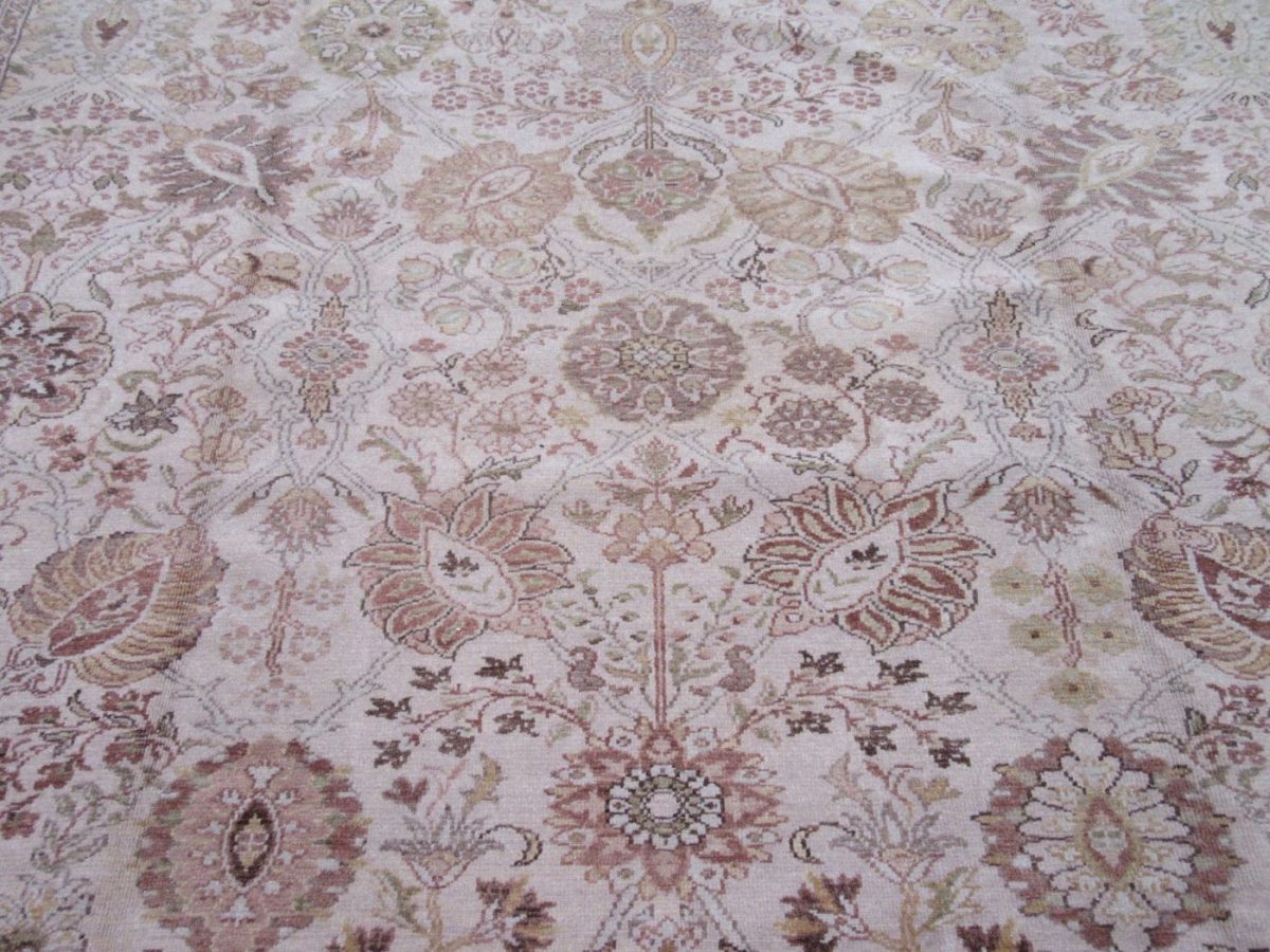 10′ x 13′ Turkish Sivas Tabriz Design Rug – Vintage Hand-Knotted Wool