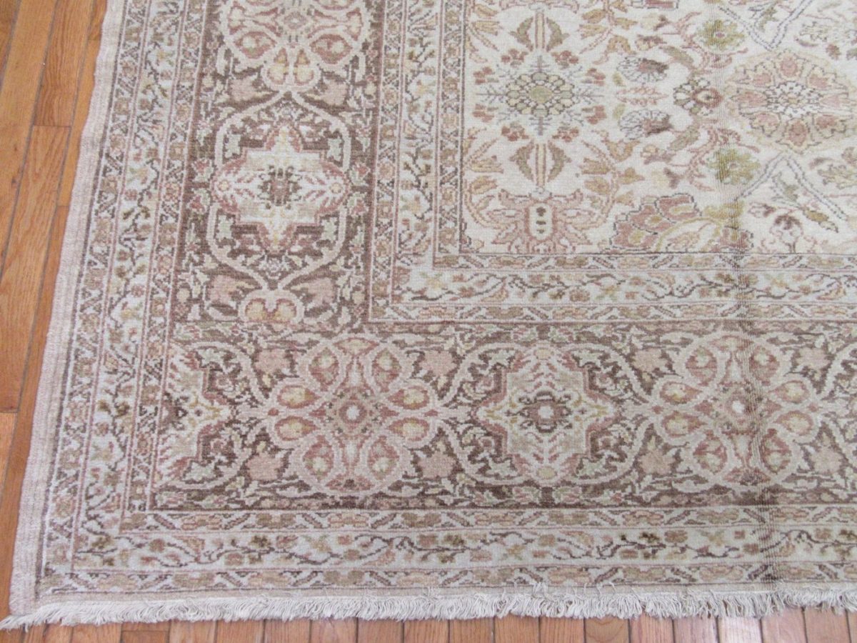 10′ x 13′ Turkish Sivas Tabriz Design Rug – Vintage Hand-Knotted Wool