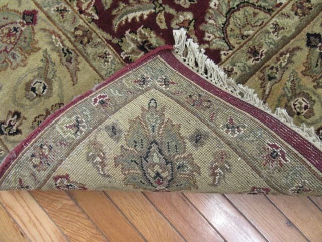 6′ x 9′ Indian Handmade Olive Green Oriental Rug – Hand-Knotted Wool