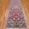 3′ x 8′ Red Fine Hand-Knotted Pakistan Kashan Design  Oriental Rug – Traditional Wool