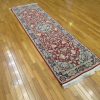 3′ x 8′ Red Fine Hand-Knotted Pakistan Kashan Design  Oriental Rug – Traditional Wool